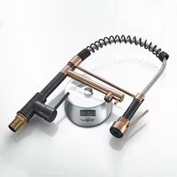 Robinet de cuisine moderne en acier inoxydable chromé, double poignée, bec pivotant à 360 degrés, résistant à la corrosion, facile à nettoyer