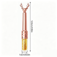 Vente flash - Gloss à lèvres argenté scintillant en forme de cerf - Huile à lèvres hydratante - Gloss liquide brillant longue tenue - Cosmétique OEM à étiquette privée