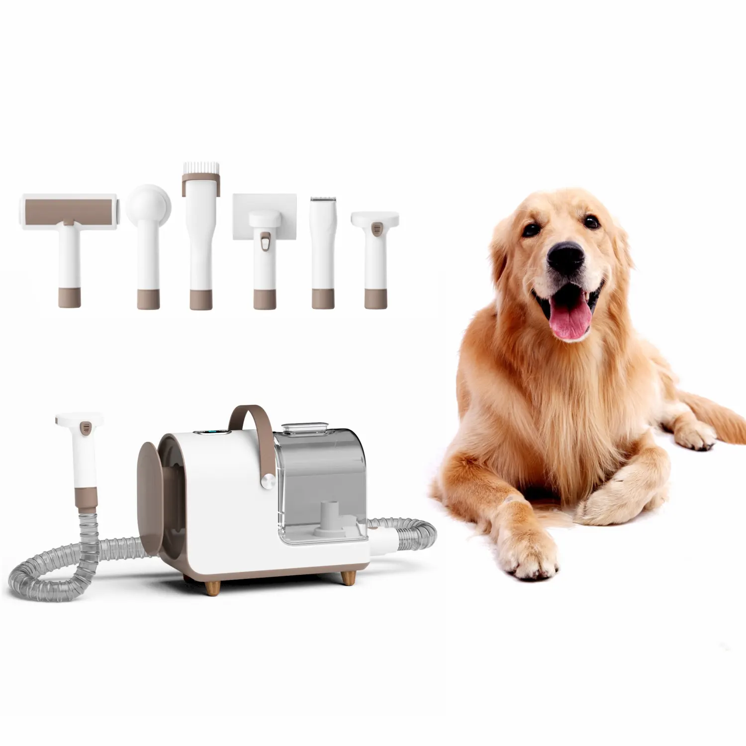 Pet Grooming Kits Supplies OEM ODM Cat Dog Hair Cut Brushes Pet Grooming Vacuum Cleaner Plastic Charge Sustainable 350W Only Dry