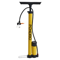 High-Pressure Manual Air Compressor Pump Tire Inflator with Gauge for Car Motorcycle Bicycle-Tools