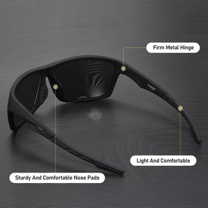 Gafas de Sol Deportivas Polarizadas, Montura Negra de PC, Lentes TAC, Protección UV385, Gafas para Ciclismo y Conducción al Aire Libre - Product Image 4