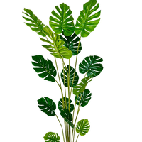 Plantes artificielles TREESMAS KY027 80x180cm, grande plante en pot en plastique, feuille de Monstera, design personnalisable, décoration intérieure/extérieure, Chine
