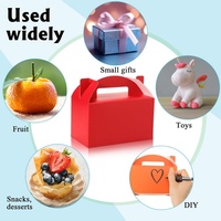 Boîtes cadeaux en carton épais et recyclable avec poignées robustes pour décorations de fête arc-en-ciel