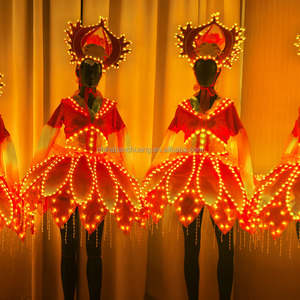 Disfraz de Hada con Pétalos de Loto Iluminados con LED para <span class=keywords><strong>Discoteca</strong></span>, Fiesta Rave, Carnaval, Desfile, Apertura, Actuación de Danza - Product Image 3
