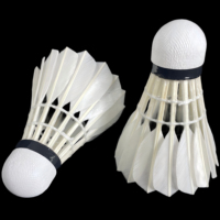 Volants de badminton LS400 à 3 couches de liège, plumes de canard de qualité A+, vitesse 75-78, lot de 12