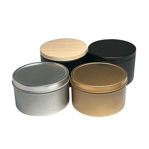 Wholesale 2oz 4oz 6oz 8oz Empty Round <strong>Rose</strong> Gold Matte White Black Seamless Metal Container/jar/can Candle <strong>Tins</strong> - Product Image 2