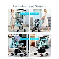 Poussette pliable pour bébé, position assise et allongée, 4,0 kg, tissu Oxford léger, inclinaison réglable, pour les voyages et l'usage quotidien, vente en gros OEM
