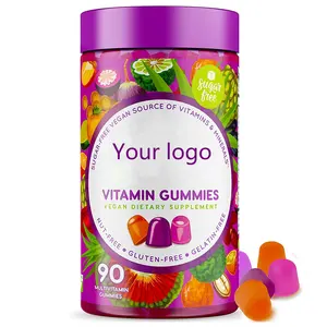 Özel etiket vegan ek vitamin biotin sakızlı beyazlatma kan şekerini azaltmak ayı vitamin gummies