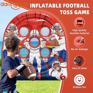 Jeu de fléchettes <span class=keywords><strong>gonflable</strong></span> pour enfants, ensemble de jeu interactif parent-enfant, cible de lancer de football, basketball et autres sports pour fêtes - Product Image 2