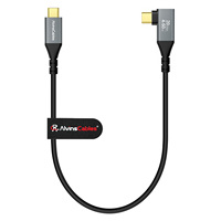 Câble USB-C, câble de données USB3.2 Gen 2x2 20 Gbps, charge PD 3.1 240 W, vidéo 4K/60 Hz, [Ultra-souple] Câble USB-C à angle droit