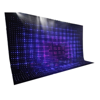 Programmable intérieur p5 P9 p10 p20 led rideau affichage pixelflex led rideau prix tissu led vision rideau