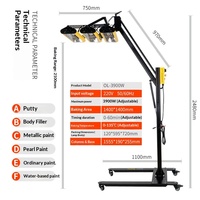 Lámpara de Curado Infrarroja de Onda Corta de Alta Calidad para Pintura Automotriz, AC 220-240V 2600W, para Secado de Pintura de Automóviles