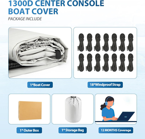 Nuova Copertura per <span class=keywords><strong>Barca</strong></span> OBD 18'20' 300D con Console Centrale, Impermeabile, in Tessuto Oxford Resistente di Grado Marino, Trainabile - Product Image 6