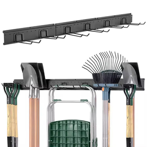 Organisateur d'<span class=keywords><strong>outils</strong></span> <span class=keywords><strong>de</strong></span> <span class=keywords><strong>jardin</strong></span> JH-Mech, robuste, gain <span class=keywords><strong>de</strong></span> place, crochets réglables, acier au carbone noir, support mural pour <span class=keywords><strong>outils</strong></span> <span class=keywords><strong>de</strong></span> <span class=keywords><strong>jardin</strong></span> - Product Image 1