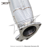 Collecteur d'échappement COC à conception à longueur égale pour Chevrolet Corvette C8 Z51/Z06 6.2L 2019-2025 Collecteur d'échappement en acier inoxydable de course