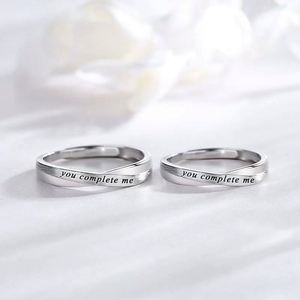 <b>Couple</b> <b>Ring</b> for Wedding Jewelry Valentine's Day Gift Open Adjustable <b>Ring</b> You Complete Me <b>Couple</b> <b>Ring</b> - Product Image 4