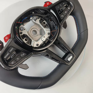 Volante Deportivo Personalizado de Tres Secciones de Fibra de Carbono Compatible con <span class=keywords><strong>BMW</strong></span> Serie G G20 G30 G38 G21 G80 G87 G82 Serie 3 <span class=keywords><strong>320i</strong></span> 330i - Product Image 5
