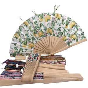 Abanico Plegable de Tela con Impresión Personalizada, Abanico de Mano de Bambú y Madera, Regalo Promocional - Product Image 6