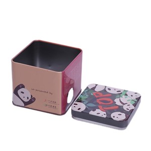 Tùy chỉnh in ấn vuông trà lỏng hộp thiếc bao bì kim loại trà tin container với nắp - Product Image 4