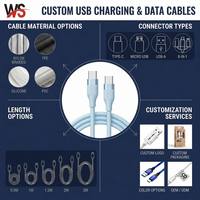 Cable de Datos USB C a USB C, Carga Rápida PD de 100W, 5A, Cable Tipo C de Nailon Trenzado para iPhone, Android, Laptop, MacBook, Computadora