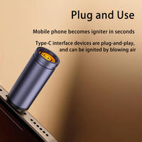 Mini Encendedor Eléctrico con Conector Tipo-C, Salida OTG Portátil, Bajo Consumo de Energía, Resistente al Viento, Encendedor de Cigarrillos USB-C