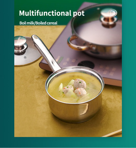 12-Mảnh Cơ Bản Thép Không Gỉ Đồ Nấu Nướng Thiết Lập Hiện Đại Nhà Bếp Yếu Tố Cần Thiết Thân Thiện Với Môi Chậu Và Chảo - Product Image 2