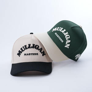 Gorra de Béisbol Deportiva de Algodón de Alta Calidad con 5 Paneles, Logo Personalizado con Letras Bordadas y Diseño Bicolor - Product Image 4