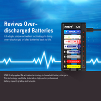 Chargeur intelligent XTAR L8 à 8 emplacements pour piles rechargeables AA/AAA 1,5 V et 1,2 V