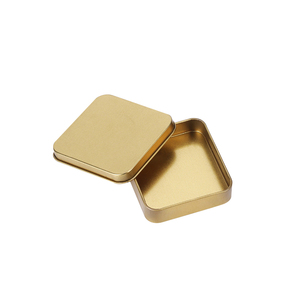Square Matcha Coffee Packaging Spice Tea Box Metal Jar Tin Can
