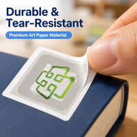 Etiqueta RFID HF de 13.56MHz para Libros, para Sistema Automático de Clasificación de Bibliotecas, Adhesivo Impermeable