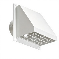 Cache-pluie pour ventilateur d'extraction mural en acier de 4 pouces avec capot de ventilation extérieur résistant au vent