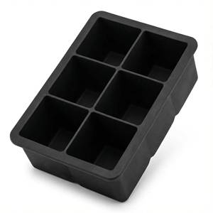 Wholesale Large Eco-Friendly Silicone Cube Tray & Ice <b>Cream</b> <b>Maker</b> Molds Food Grade BPA Free 6 Pack - Product Image 1