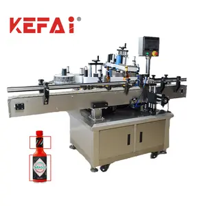 Kefai - Máquina automática de rotulagem vertical para garrafas de vinho tinto, etiqueta autoadesiva para garrafas de cerveja e garrafas