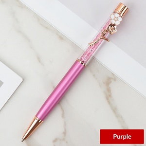 Bolígrafo Personalizado con Diseño de Flor Saruka, Bolígrafo de Cristal Brillante, Bolígrafo de <span class=keywords><strong>Oro</strong></span> Rosa con Diamantes Brillantes, Regalo de Boda Premium - Product Image 6