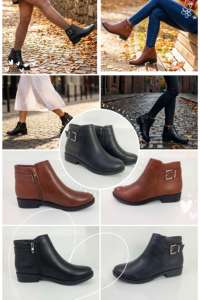 מגפי עבודה שחורים מעור דמוי עור עם רוכסן לנשים, סתיו-חורף <span class=keywords><strong>2026</strong></span>, מגפי קרסול לנשים - Product Image 4