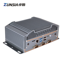 Zunsia Embedded Computer Case N100 4*2,5G LAN 6Com DDR5 X86 Industrial Fanless Mini PC con 12th Gen N95 N200 N305 CPU