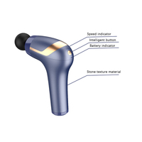 Pistolet de massage portable mini-percussion avec 4 têtes interchangeables, étui de transport, relaxation musculaire profonde, pistolet fascia, cadeau de voyage