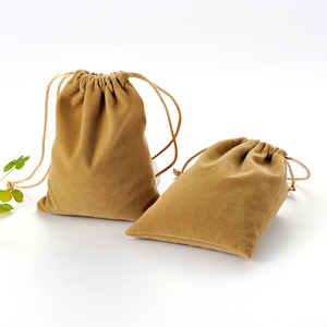 Luxury Jewelry Packaging Bags Necklaces Jewelry Suede Drawstring Pouch with Drawstring Rope - Product Image 6