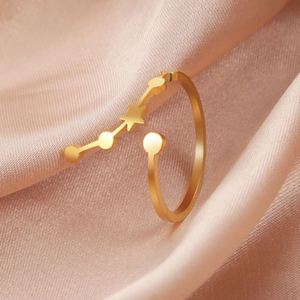 Anillos <span class=keywords><strong>del</strong></span> Zodiaco Myshape para Mujer, Anillos de Acero Inoxidable con Signos <span class=keywords><strong>del</strong></span> Horóscopo Aries y <span class=keywords><strong>Leo</strong></span>, Joyería Astronómica, Tendencia <span class=keywords><strong>2022</strong></span> - Product Image 5