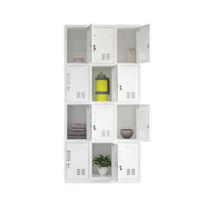 Armario de acero ajustable de 12 puertas, armario de metal de diseño moderno para el hogar, oficina y escuela, armario barato para uso en hoteles - Product Image 6