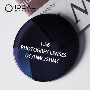 Nhà máy trực tiếp photochromic tầm nhìn duy nhất Ống kính 1.56 <span class=keywords><strong>CR39</strong></span> HMC màu xanh cắt ống kính quang học - Product Image 1