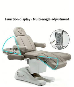 Beauty Salon Pink Medical Facial Spa Bed Gold 3 Motors Electric Salon Reclining Cosmetic Therapy Bed Eyelash Embroidery Bed - Product Image 5