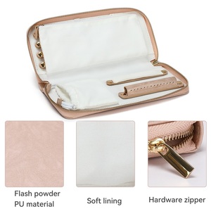 Bolsa de Almacenamiento de Joyas de Cuero PU Personalizada para Mujer, con Cierre, Ligera, Impermeable, para Collares, Anillos, Pulseras - Organizador Elegante - Product Image 6
