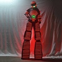 Traje LED Robot Costume led vêtements échasses marcheur Costume LED Costume Costume casque grande taille longue jambe scène danseur adulte portant