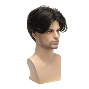 Nuovo Arrivo <span class=keywords><strong>Parrucca</strong></span> da <span class=keywords><strong>Uomo</strong></span> Elegante Stile Europeo-Americano con Riga Centrale Corta (Modello M590) - Product Image 3