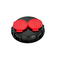 Accouplement HT Capuchon IBC de 6 pouces avec double bouchon de 2 "pour réservoirs fourre-tout IBC Bleu moulé en HDPE