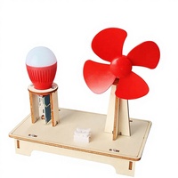 Kit de Matériaux DIY en Bois pour Expérience Scientifique : Éolienne, Projet Scientifique Éducatif, Petit Modèle Créatif pour Enfants