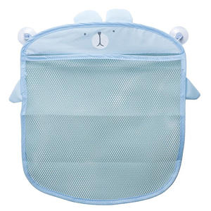 Sac de rangement en filet pour jouets de bain, sac à jouets imperméable avec drain, motif dessin animé mignon canard, pour salle de bain, avec ventouse, sac suspendu - Product Image 5