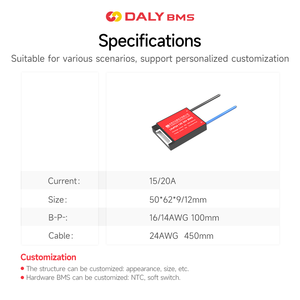 Daly ebike <span class=keywords><strong>BMS</strong></span> <span class=keywords><strong>36V</strong></span> con Balance activo li-ion 18650 batería portátil 10s <span class=keywords><strong>15a</strong></span> 20a ecualizador activo <span class=keywords><strong>BMS</strong></span> 10s <span class=keywords><strong>36V</strong></span> <span class=keywords><strong>15a</strong></span> - Product Image 4