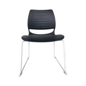 Chaises de salle à manger en cuir gris au design moderne, en chêne, meubles pour la maison - Product Image 3